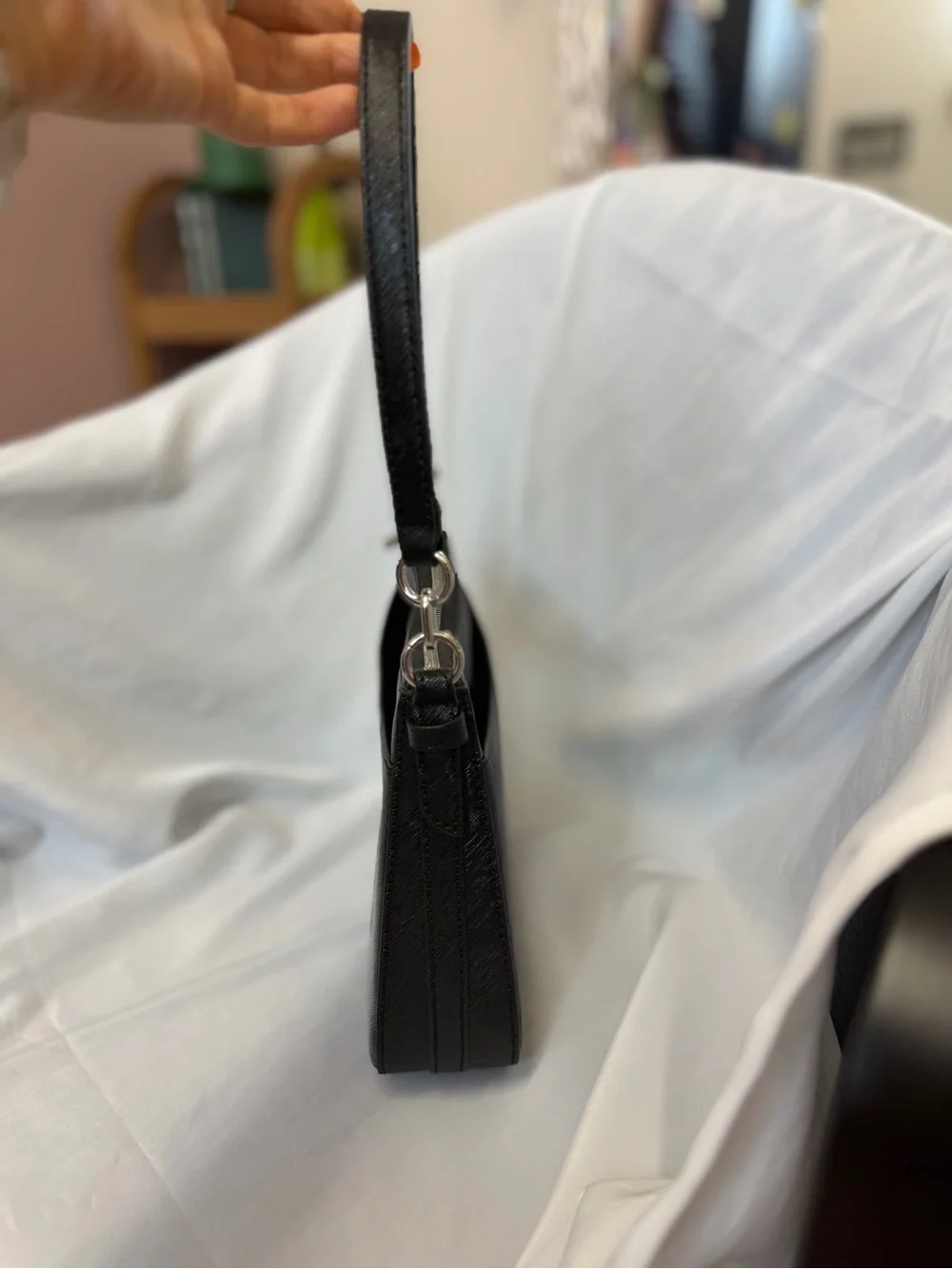 Michael Kors Black Saffiano Shoulder Hobo Bag